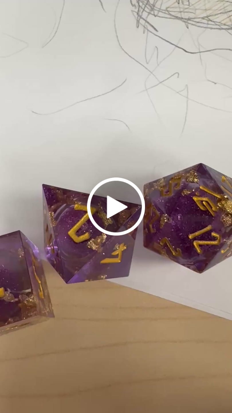 Customer video review of Purple Mage Liquid Core Dice Set