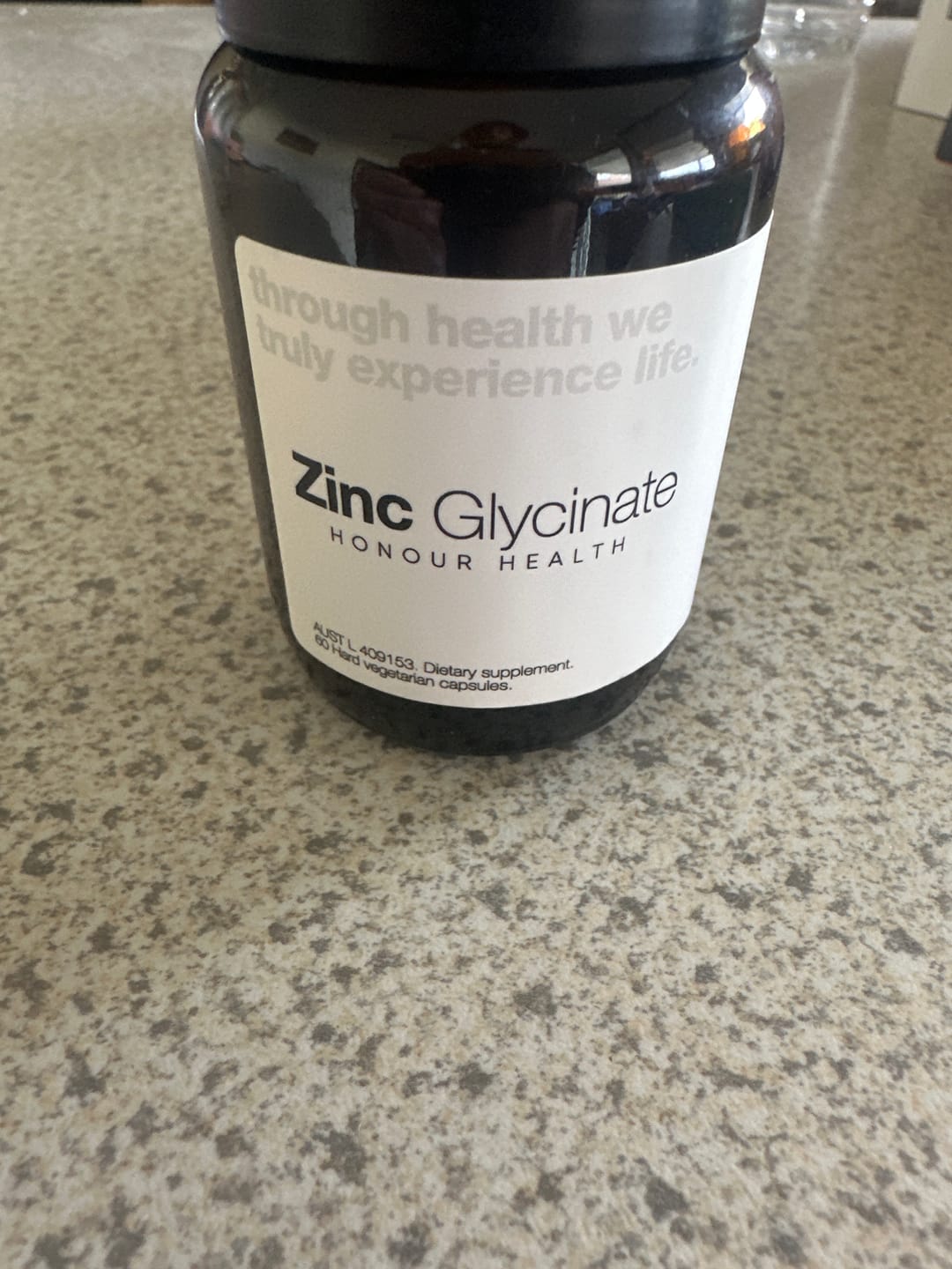 Customer photo review of Zinc Glycinate - 60 Capsules
