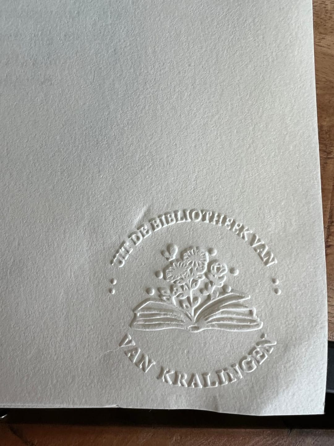 Customer photo review of BoekenStempel - Persoonlijke Boekstempel
