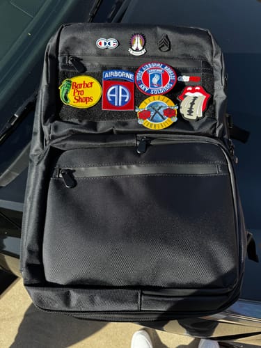 Customer photo review of Barber Community Limited Edition Full Size Backpack
