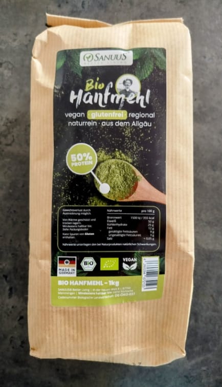 Customer photo review of SANUUS Allgäu Bio HanfPROTEIN (50% Eiweiß) 2x1kg - pflanzliches Proteinpulver glutenfrei superfrein gemahlen