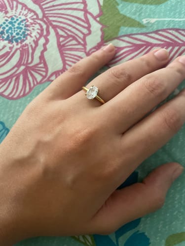 Customer photo review of OVAL RING - 18K GOLD PLATED