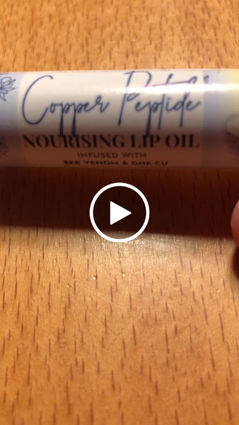 Customer video review of GHK-Cu Copper Peptide Lip Oil