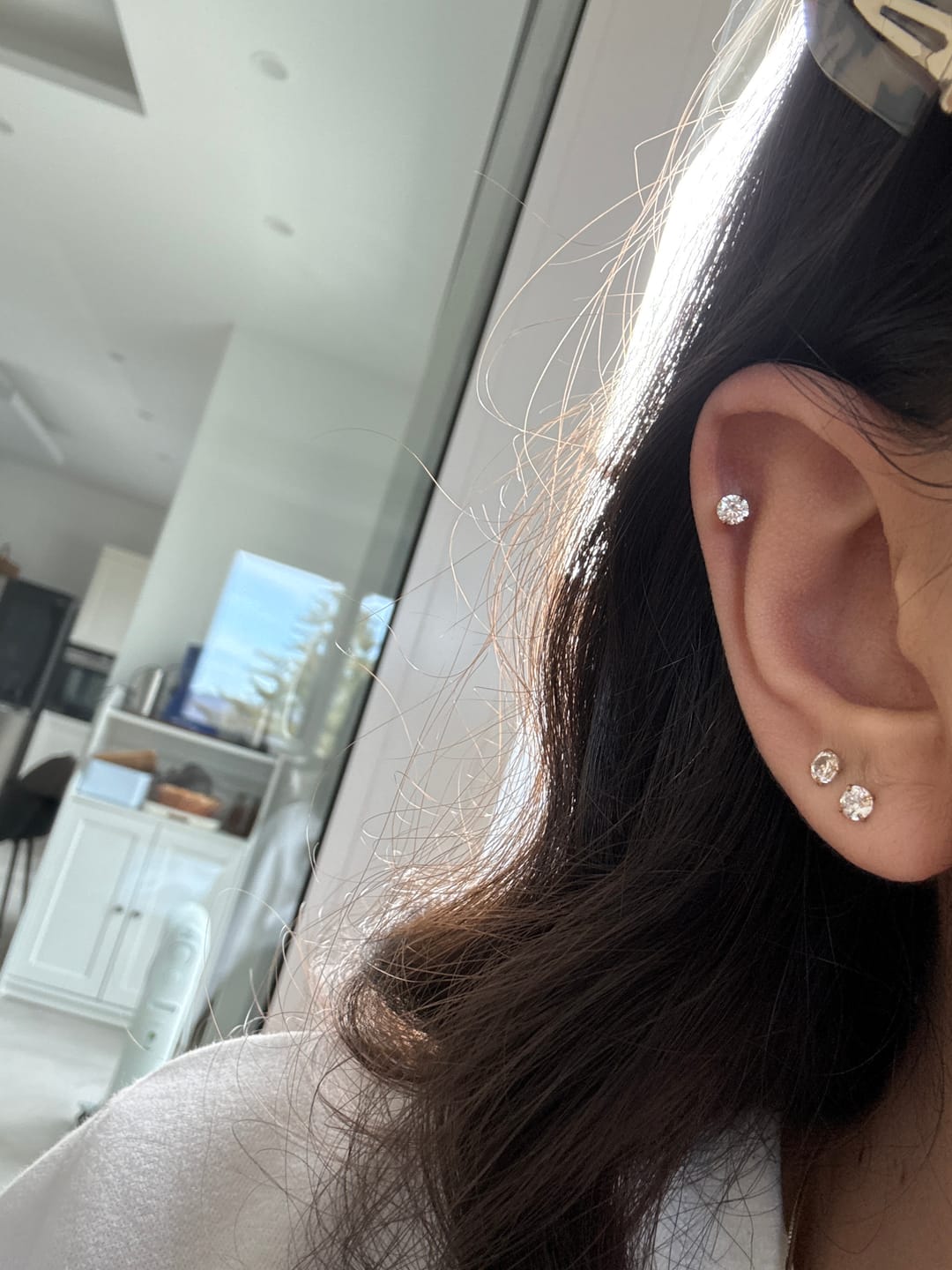Customer photo review of Bright Diamond Ohrstecker | 18K vergoldet