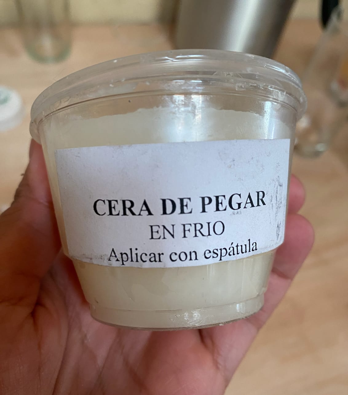 Customer photo review of Pegamento / cera en frio