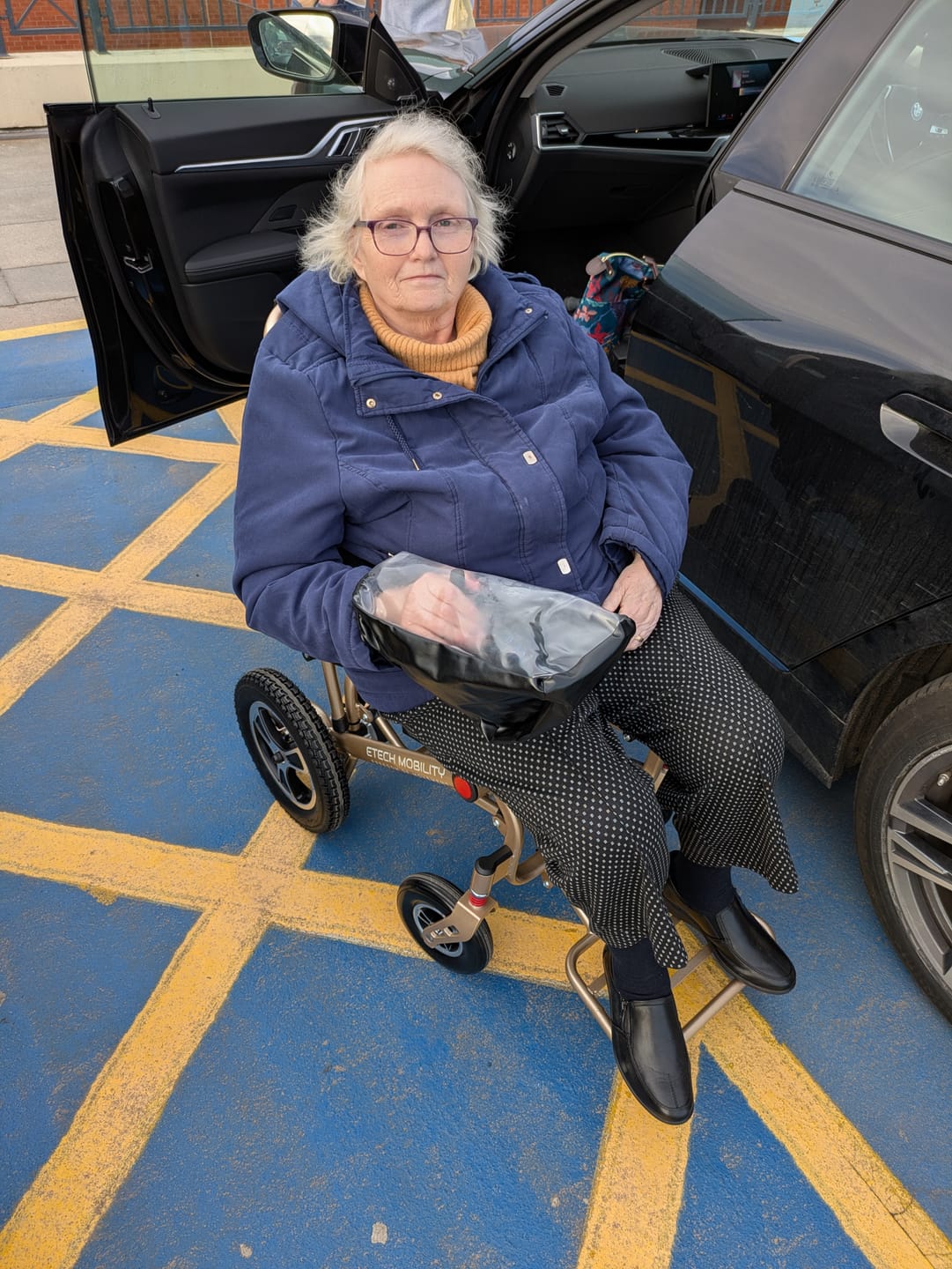 Customer photo review of Ultra-Lightweight Folding Electric Wheelchair | Etech Mobility LiteMax 2