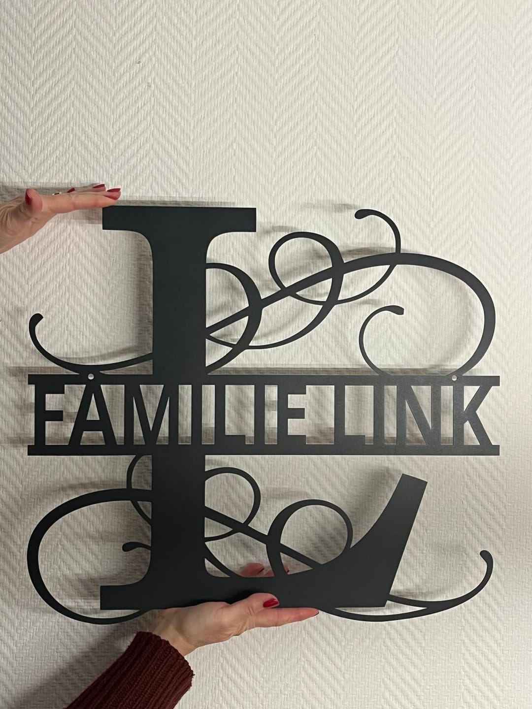 Customer photo review of Großes Namens-Monogramm (personalisierbar)