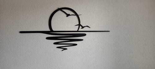 Customer photo review of Décoration murale en métal - Coucher du soleil (v04)