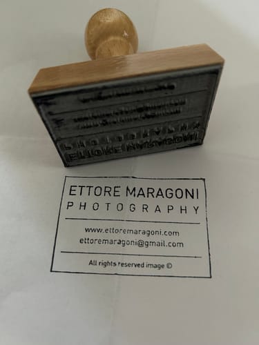 Customer photo review of Timbro manuale in legno 60x40 mm. max 8 righe