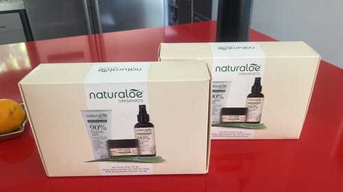 Customer photo review of Set Crema Hidratante Día + Aloe Mist + Gel Puro Aloe