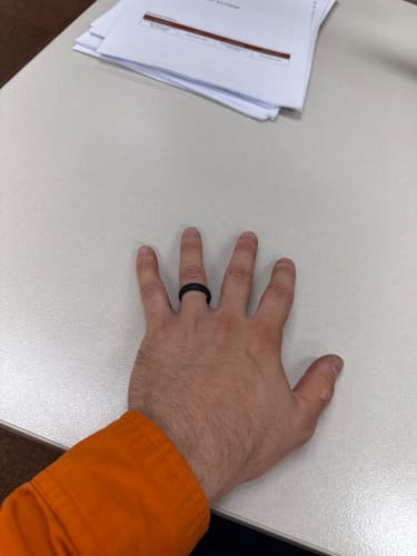 Customer photo review of The Onyx Gleam - Silicone Ring