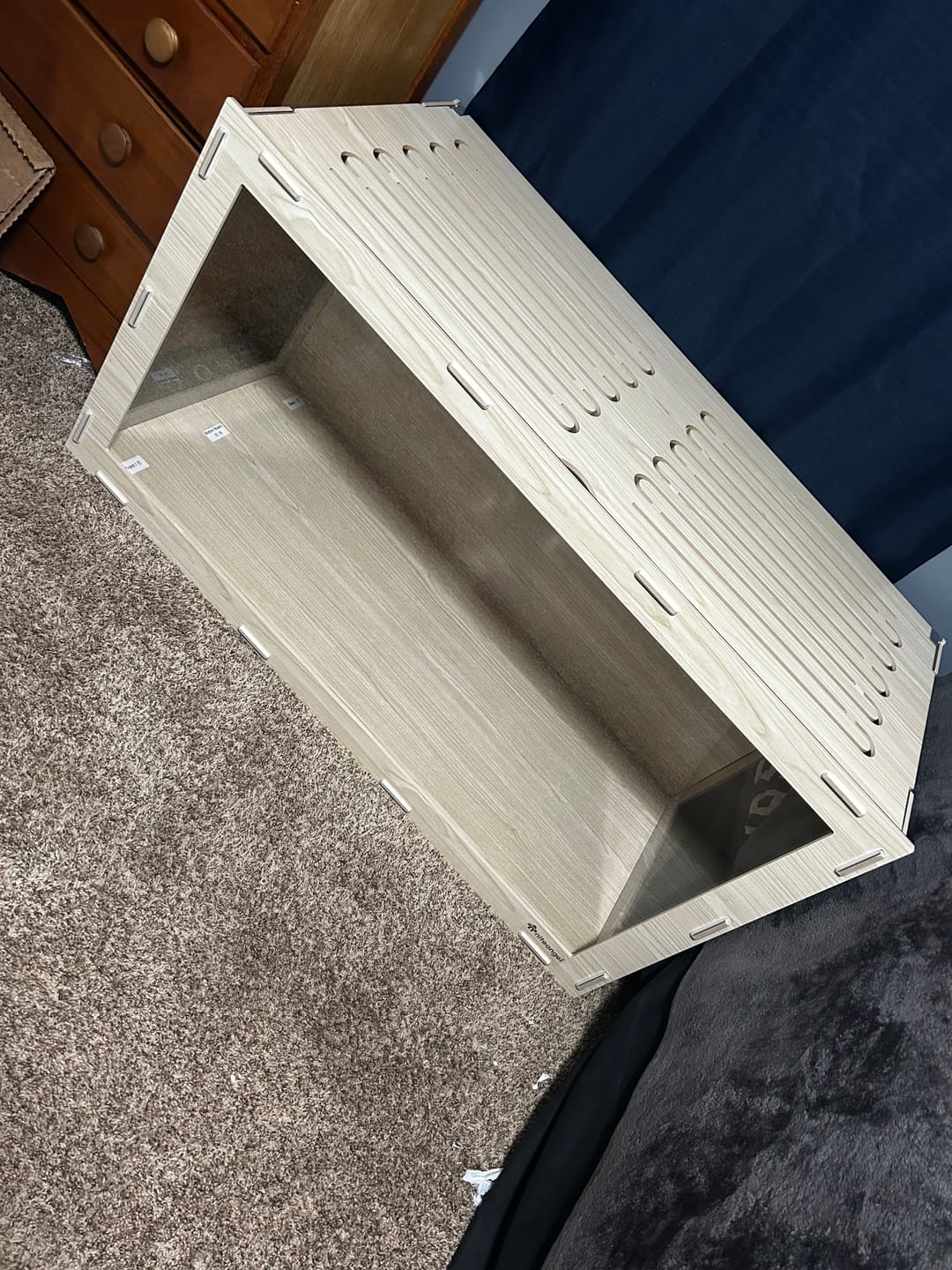 Customer photo review of Niteangel Bigger World MDF Terrarium Aspen Poplar Wooden Enclosure for Syrian and Dwarf Hamsters
