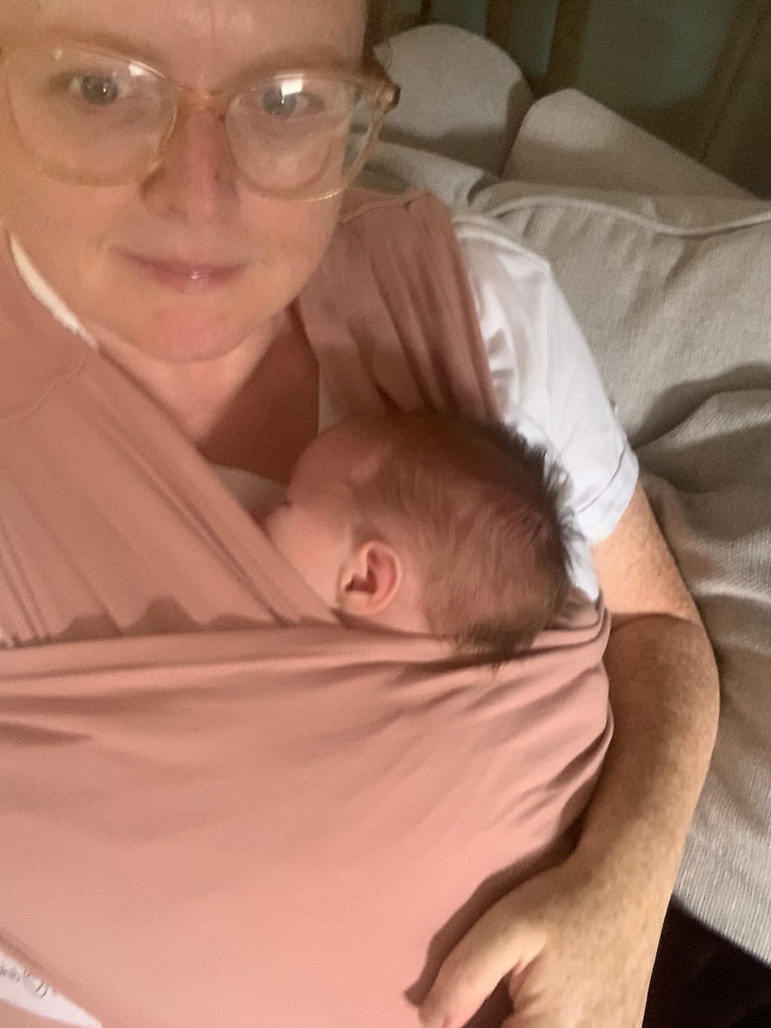 Customer photo review of Newborn Carrier in Rose
