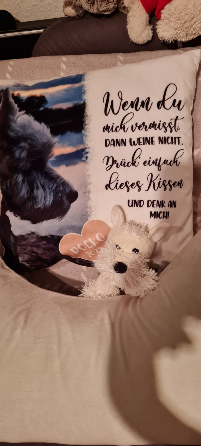 Customer photo review of Wenn du mich vermisst - Individuelles Kissen