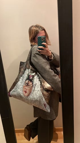 Customer photo review of FRIDA KAHLO Self Portrait as a Tehuana Recycled Bag