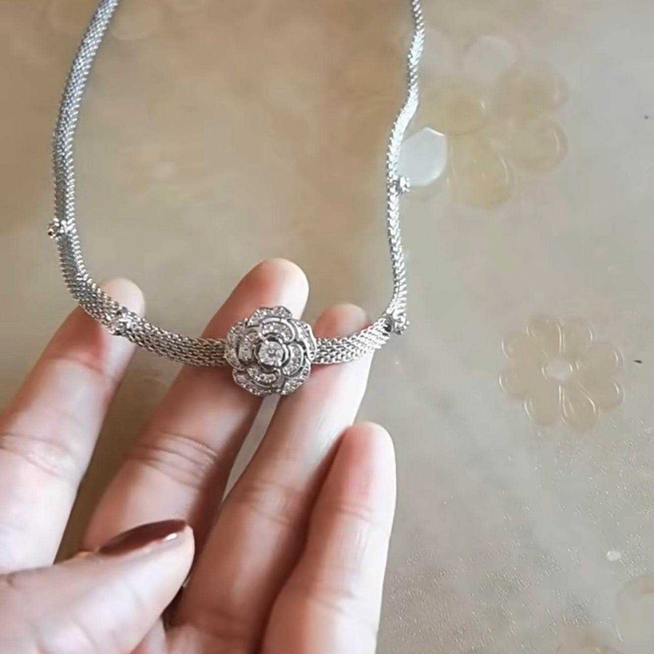 Customer photo review of Yelina Necklace | Sterling Silver