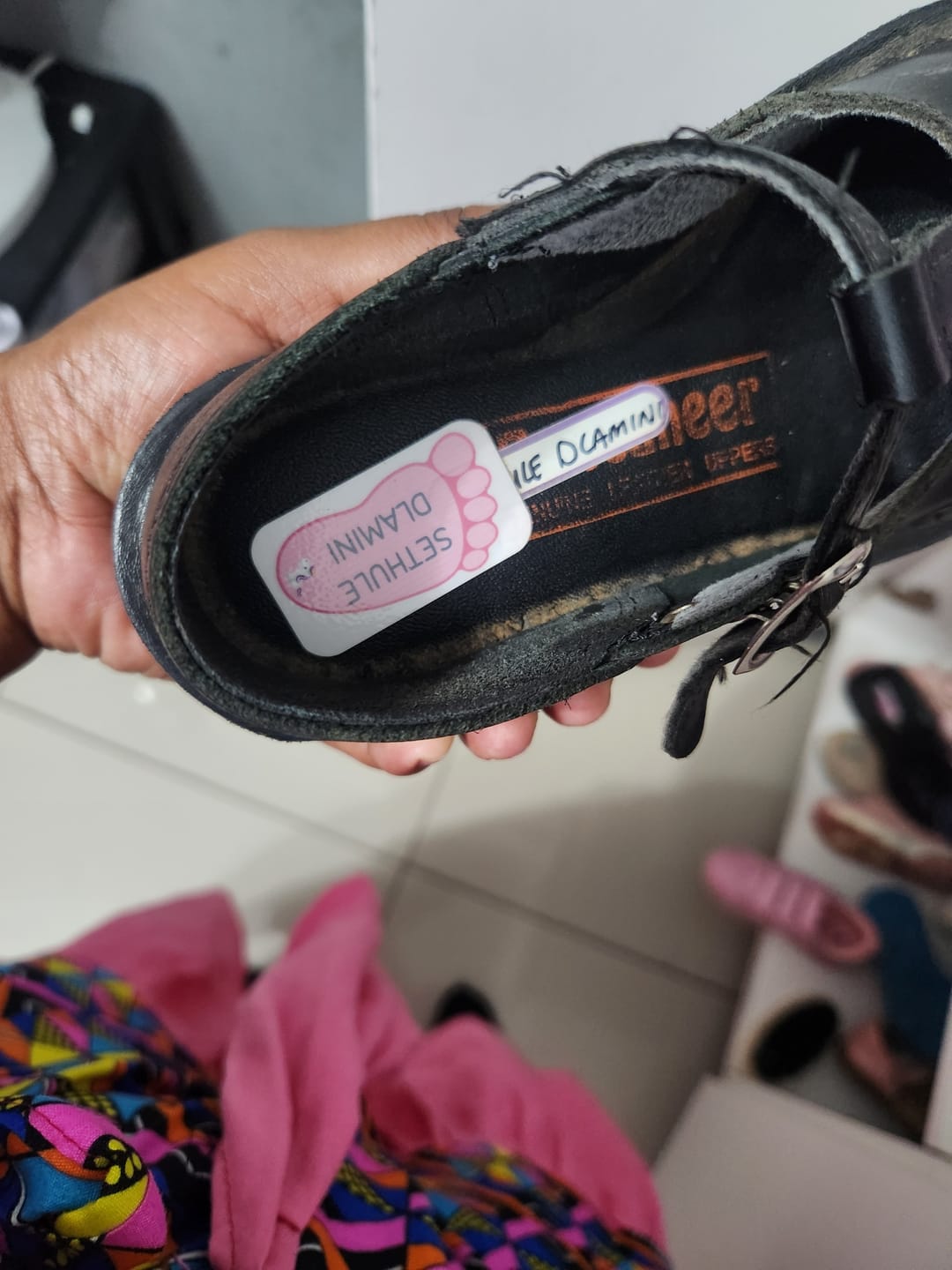 Customer photo review of Colour Shoe Labels - Designer themes
