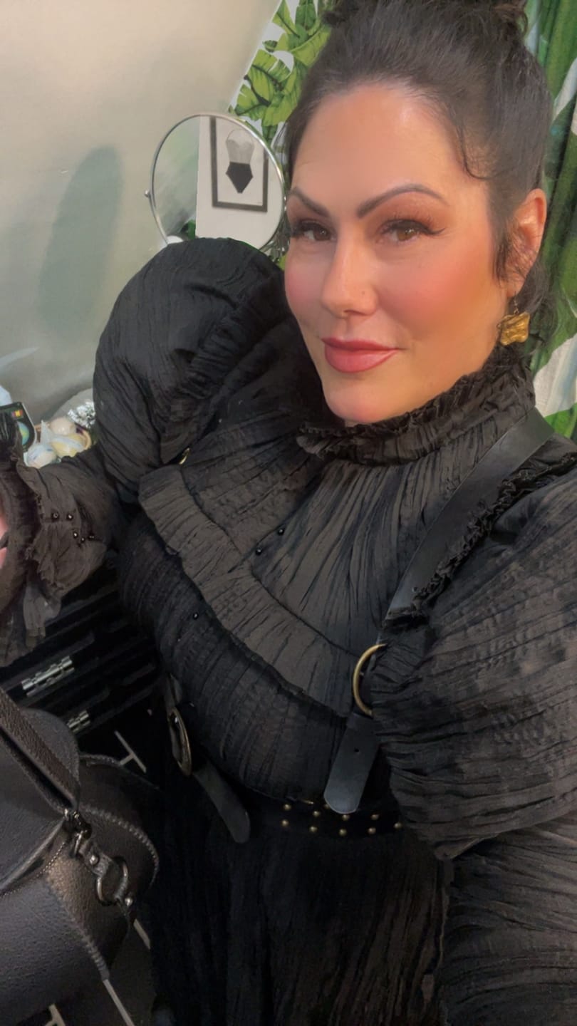 Customer photo review of Lady Mourning Victorian Gown in Black