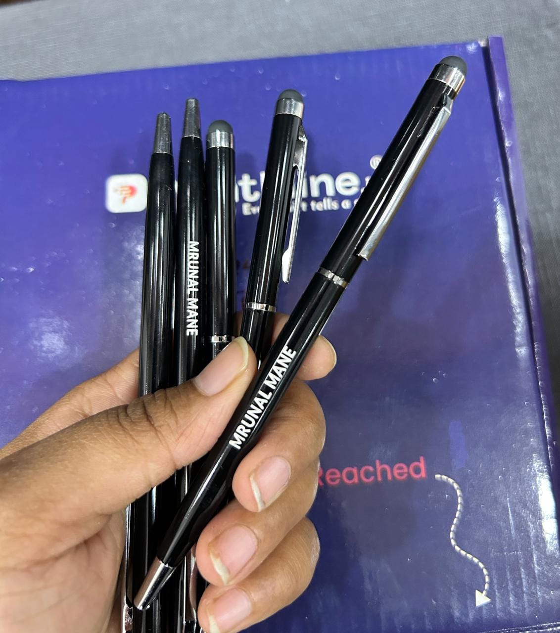 Customer photo review of Premium Metal Pen | Best Corporate Gift | PrintMine.in