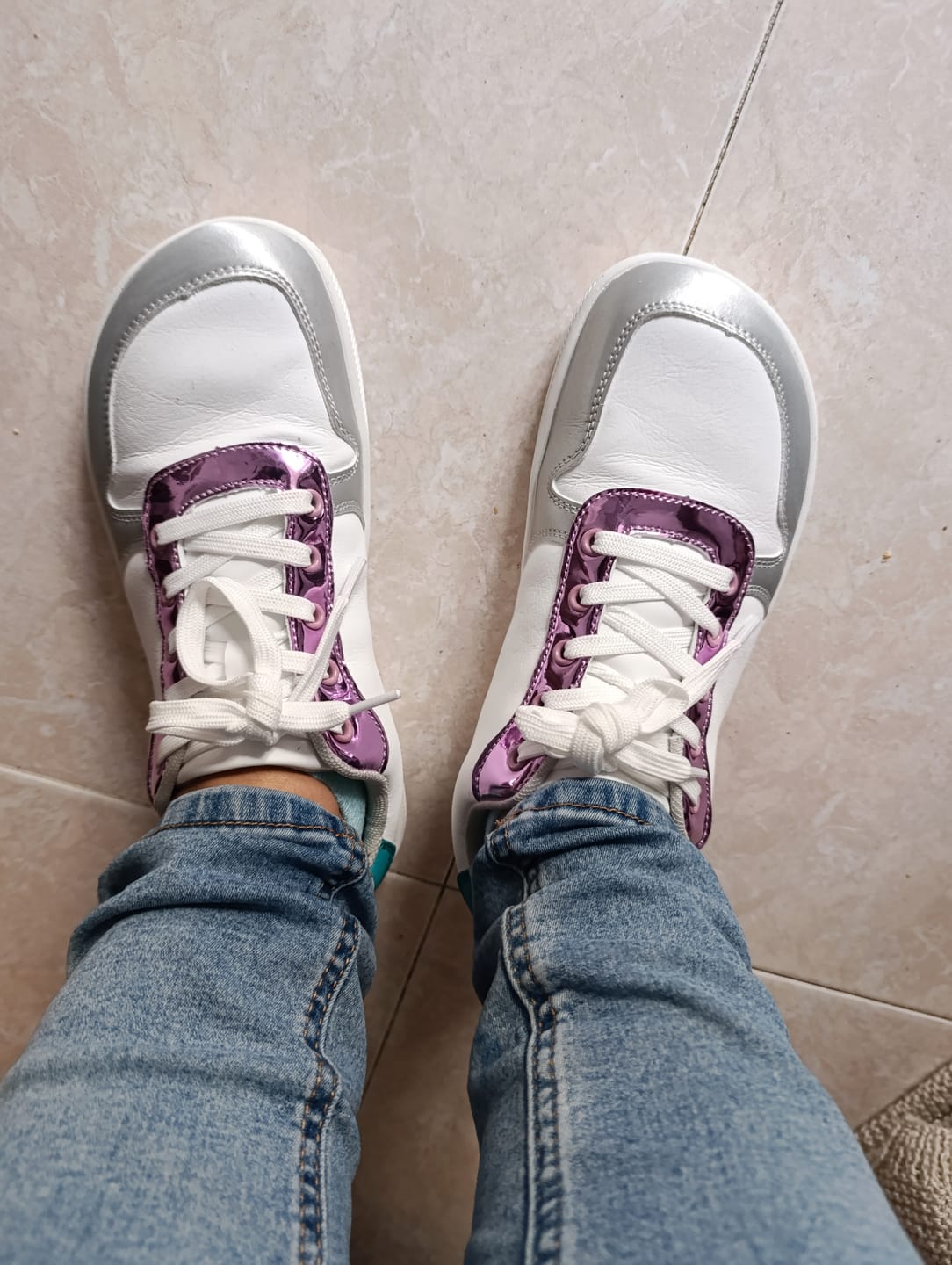 Customer photo review of ZZFABER Adult Soft Fiber Leather Barefoot Shoe
