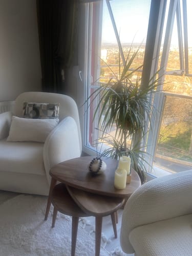 Customer photo review of 3'lü Zigon Sehpa Takımı - Ceviz Ağacı (Ercol Stil)