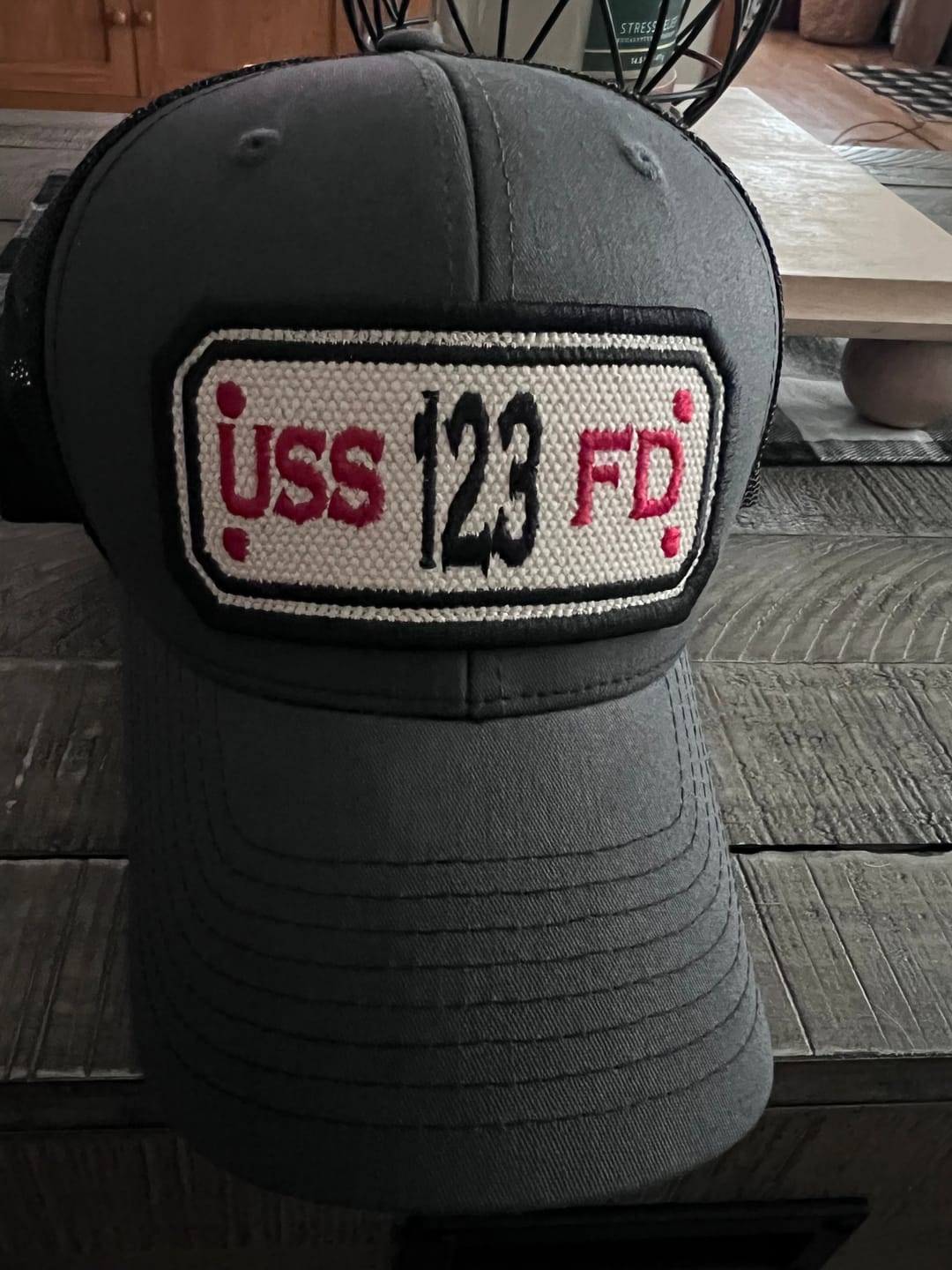Customer photo review of SNAPBACK HOSE HAT WITH CUSTOM BACK OF HAT