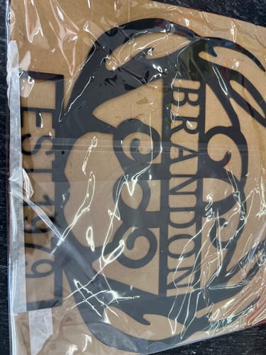 Customer photo review of Personalized Father's Day , Hunter Gift, Deer Antler Decor, Custom Hunting Gift, Deer Antler Wall, Door Hanger, Est Date Decor Laser Cut Metal Signs Custom Gift Ideas