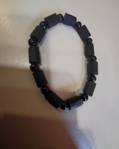 Customer photo review of Black Tourmaline Stone Bracelet