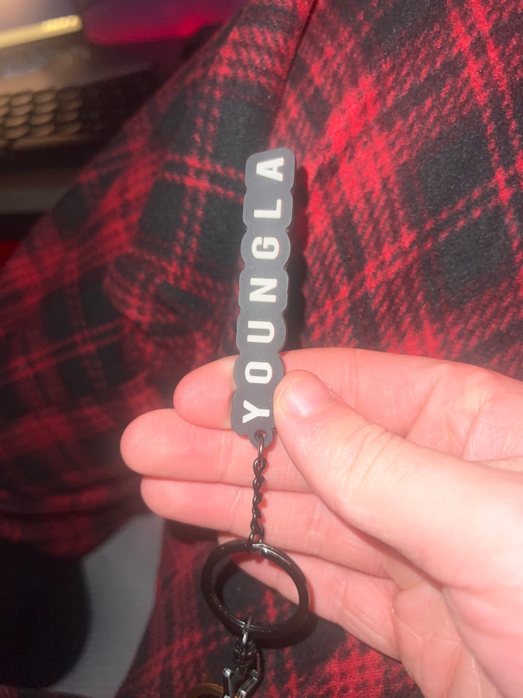 Customer photo review of 931 YoungLA Keychains