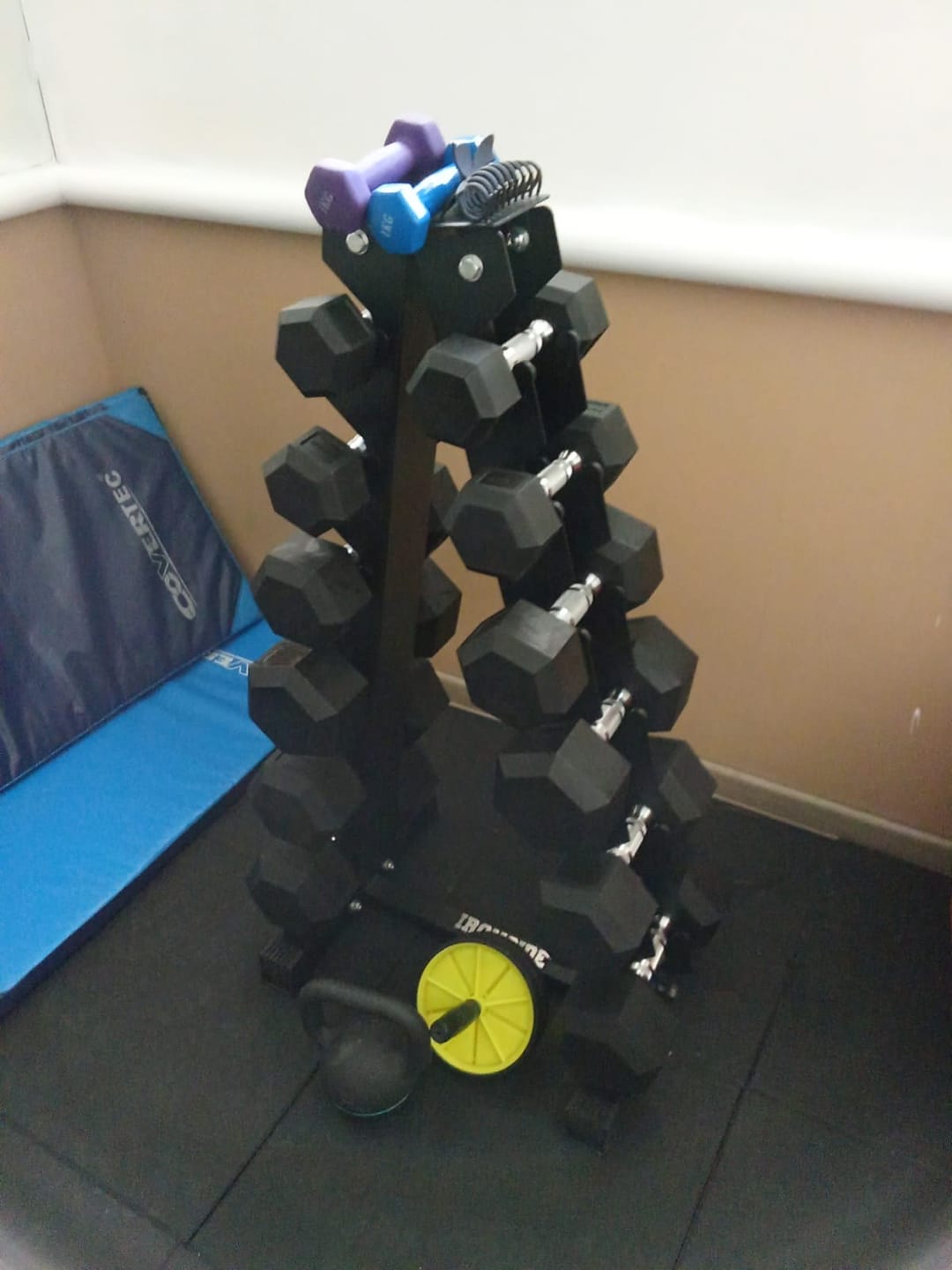 Customer photo review of Pack IRONSIDE Mancuernas Hexagonales (KG) + Rack de Almacenamiento