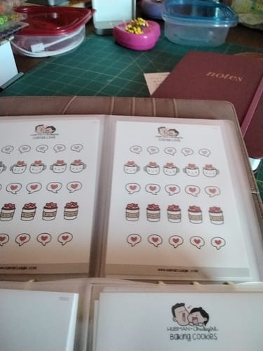 Customer photo review of Coffee Love Planner Stickers
