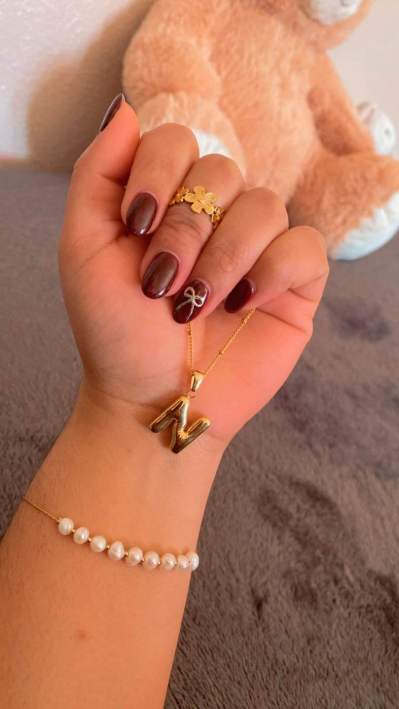 Customer photo review of Alphabet Necklace