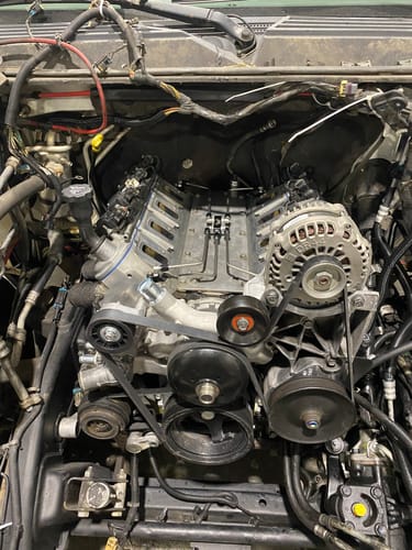 Customer photo review of Motion Raceworks LS Stainless Coolant Crossover Steel Steam Vent Kit 10-10005