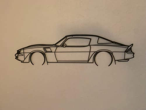 Customer photo review of Your Custom Car Silhouette Metal Wall Art