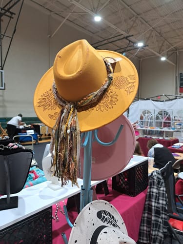 Customer photo review of Atlanta Suede Wide Brim Fedora - Black