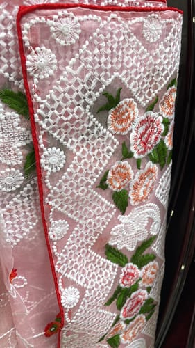 Customer photo review of Feel The Peace [Organza Silk Saree]