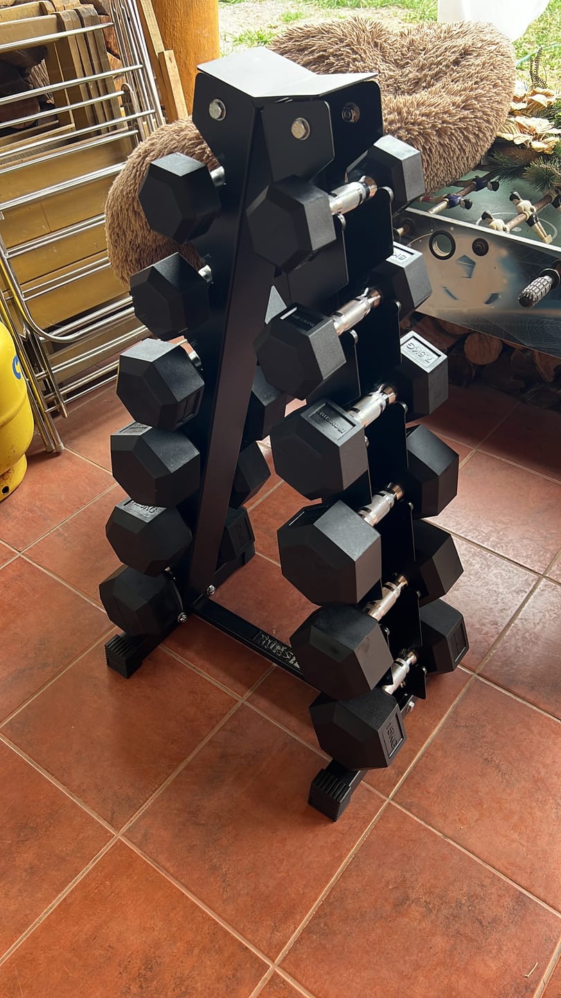 Customer photo review of Pack IRONSIDE Mancuernas Hexagonales (KG) + Rack de Almacenamiento