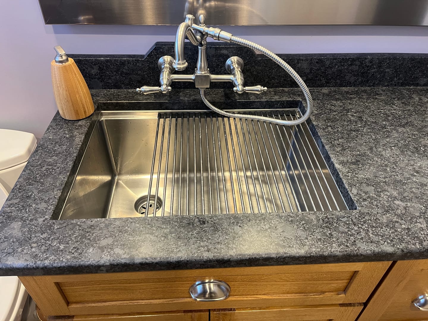 Customer photo review of 18" Stainless Steel Roll Mat (LRM-18) - Workstation Sink Accessory
