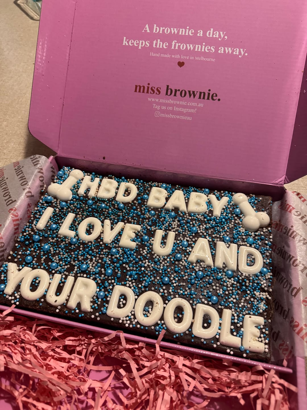 Customer photo review of Custom D!ck Brownie