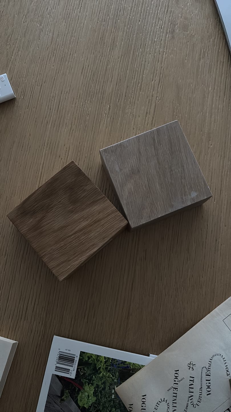 Customer photo review of White Oak Sample