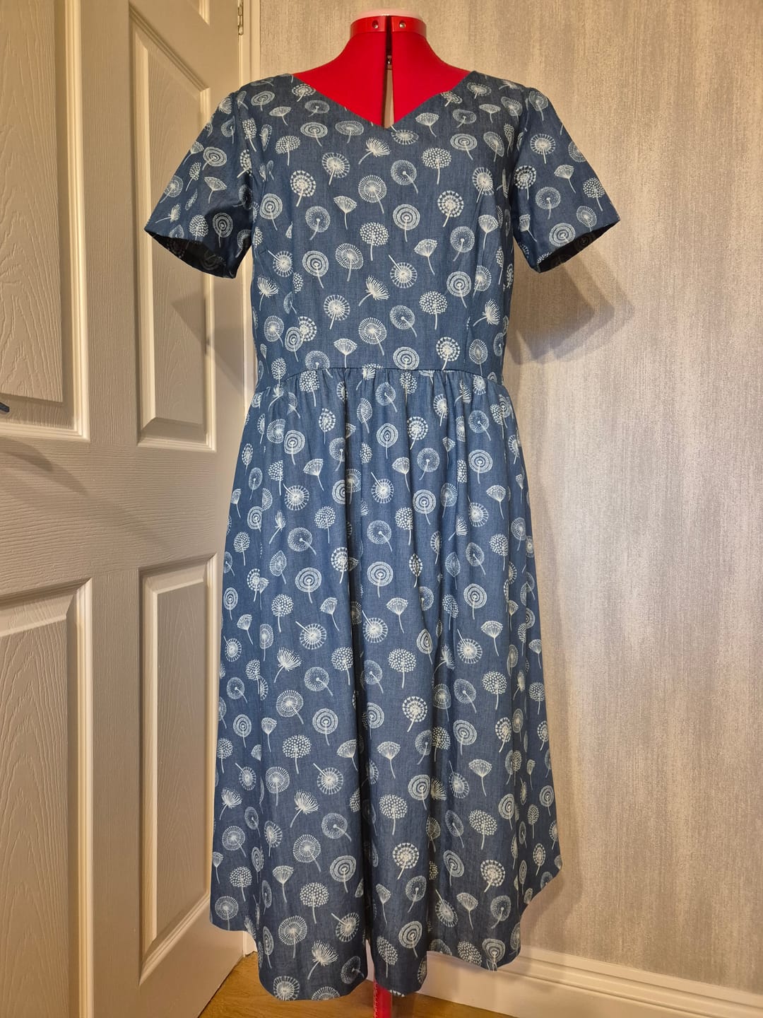 Customer photo review of Dandelions Chambray Denim Fabric
