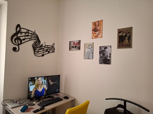 Customer photo review of Décoration Murale en Métal - Notes de musique