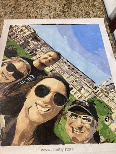 Customer photo review of Custom Paint by Numbers