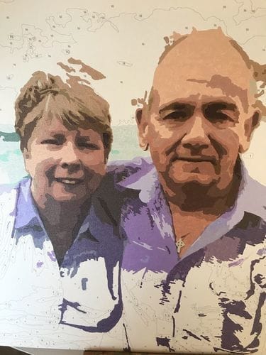 Customer photo review of Custom Paint by Numbers