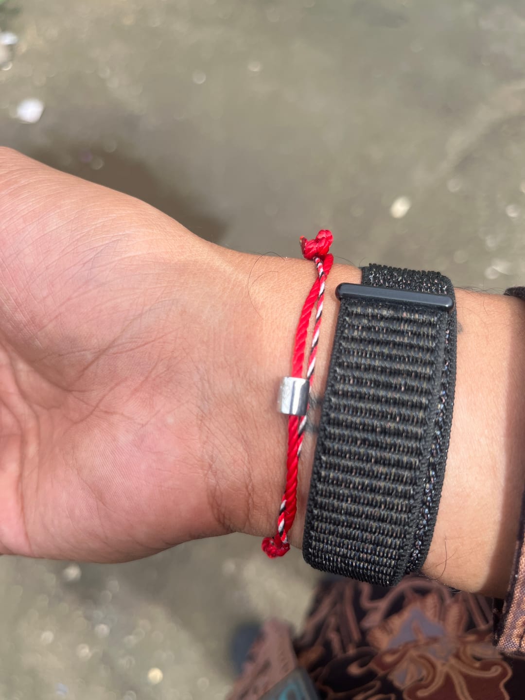 Customer photo review of Lucky Red String Zodiac Bracelet