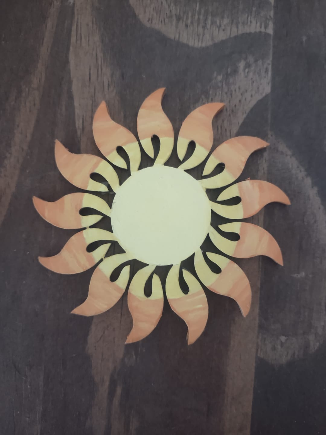 Customer photo review of Unfinished Wood Radiant Sun Silhouette | Summer | Celestial | Craft Cutout | up to 46"