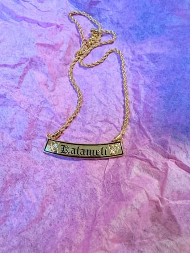 Customer photo review of 10mm Kamea Heirloom Personalized Necklace