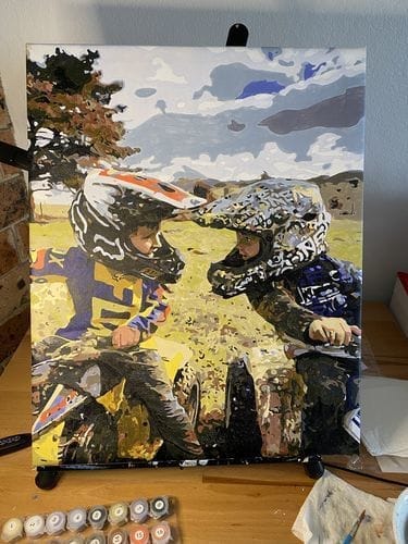 Customer photo review of Custom Paint by Numbers