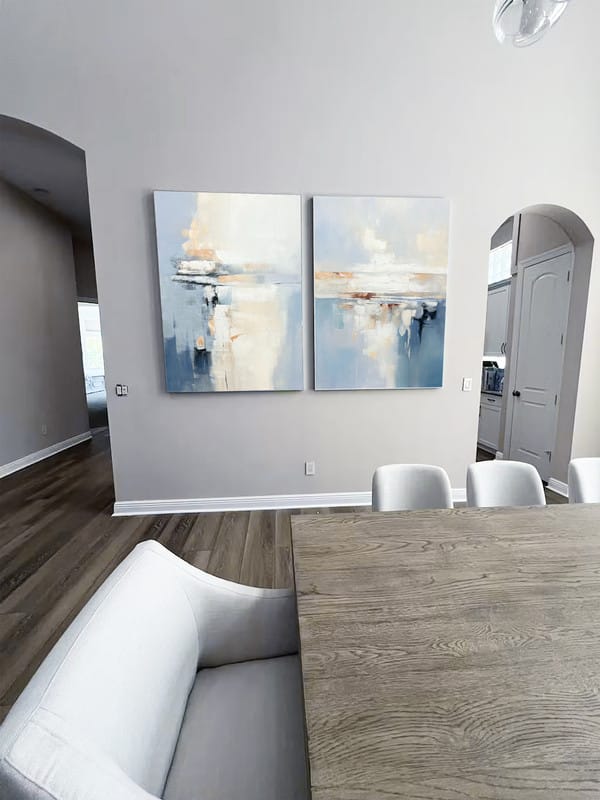 Customer photo review of Abstract Painting Canvas Set of 2 #AP070