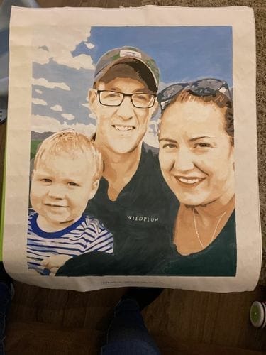 Customer photo review of Custom Paint by Numbers